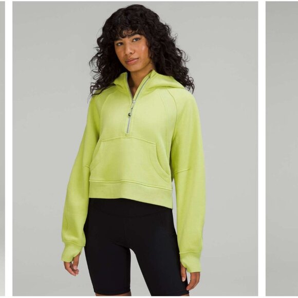 Lululemon Scuba Oversized Half-Zip Hoodie Wasabi Light Yellow Green Size XS/S - Picture 1 of 15
